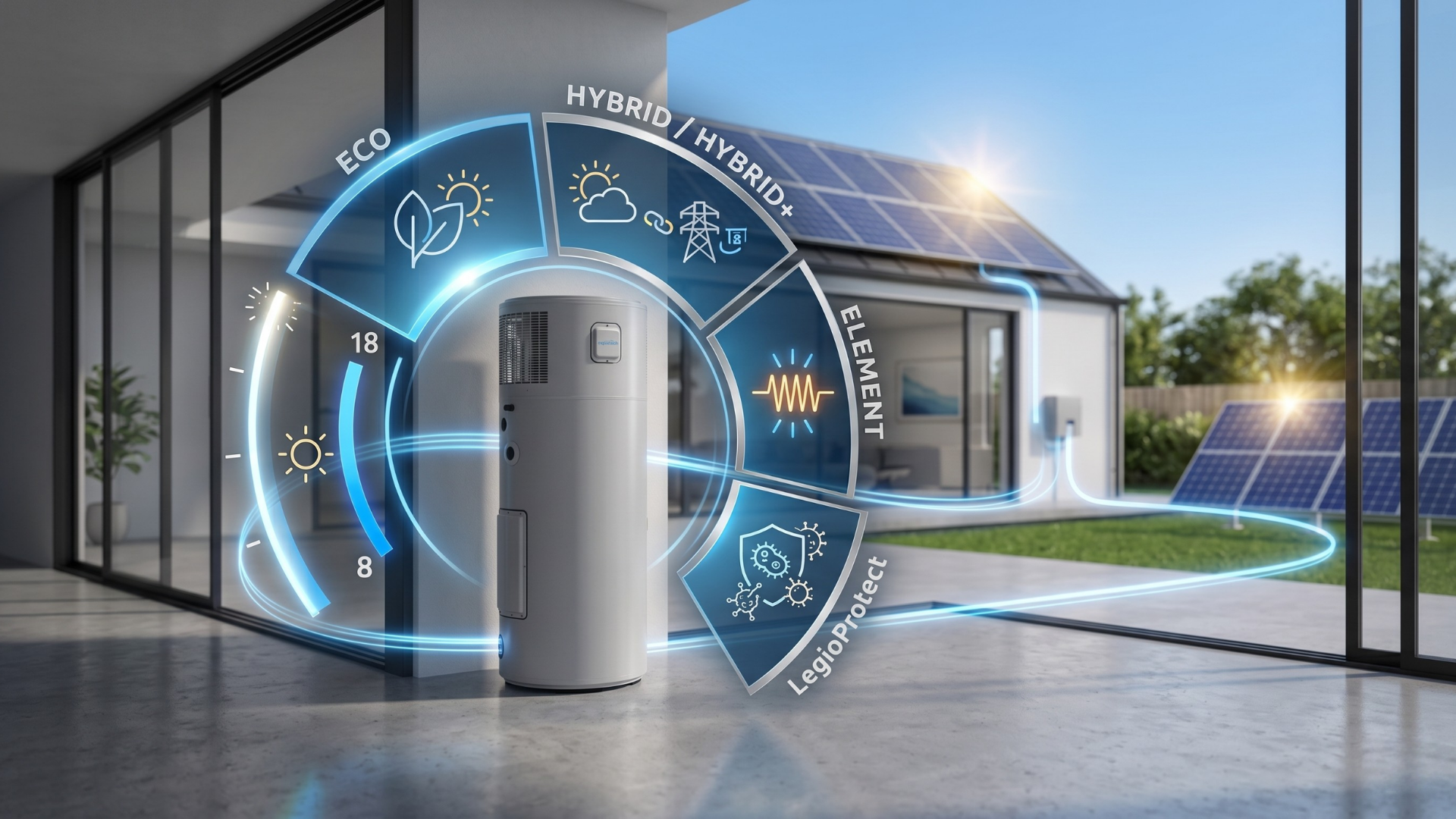 Aquatech Dynamic X8 smart heating modes